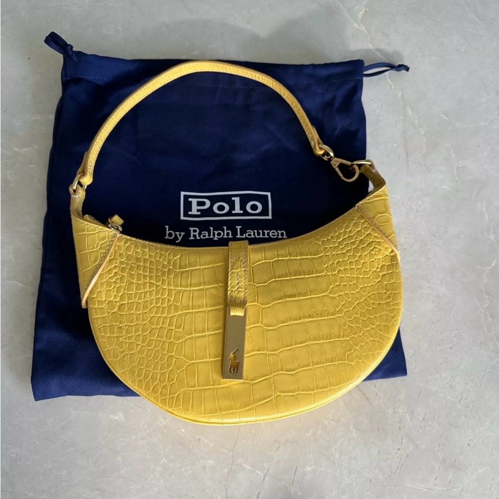 Polo by Ralph Lauren Yellow Croc-Embossed Women's Bag